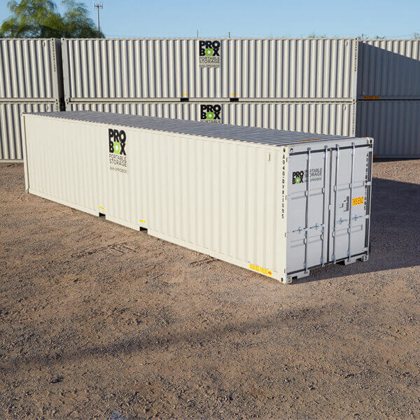 A 40-foot Single Door Storage Container for Rent at Pro Box Portable Storage