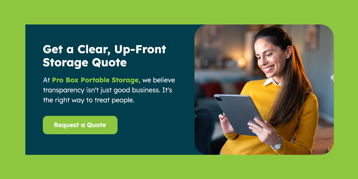 Get a Clear, Up-Front Storage Quote